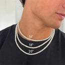 Artificial White Pearl Necklace Elegant Beaded Choker For Men Women