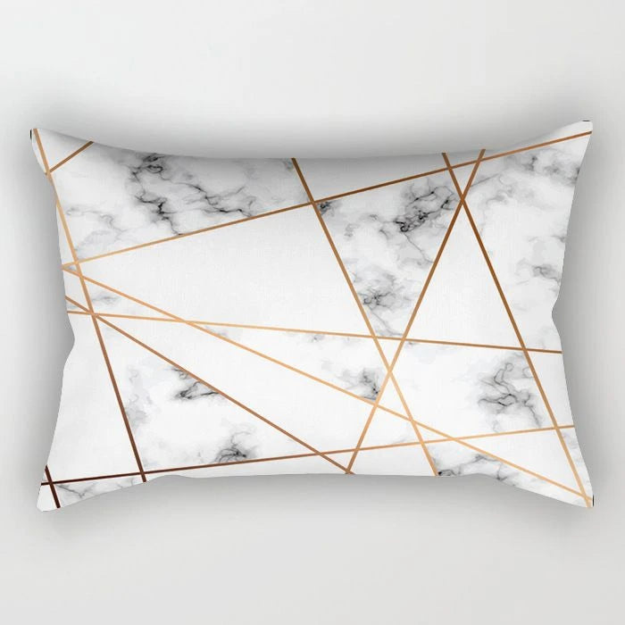 Nordic Pink Checkered Striped Cushion Pillowcase For Office Living Room