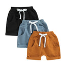 Lioraitiin Toddler Boys Short Trousers 3Pcs Casual Spring Summer Pants