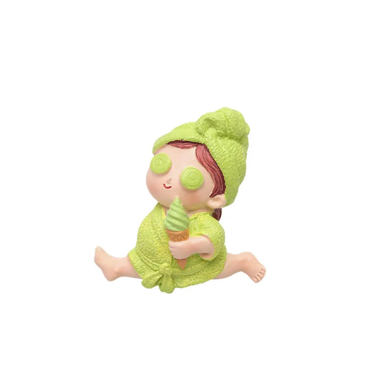 Car Vent Aromatherapy Clip Cute Cartoon Ice Cream Girl Design