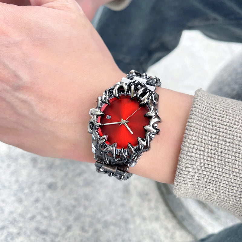 Retro Claw Watch European Style Alabaster Unique Shaped Timepiece