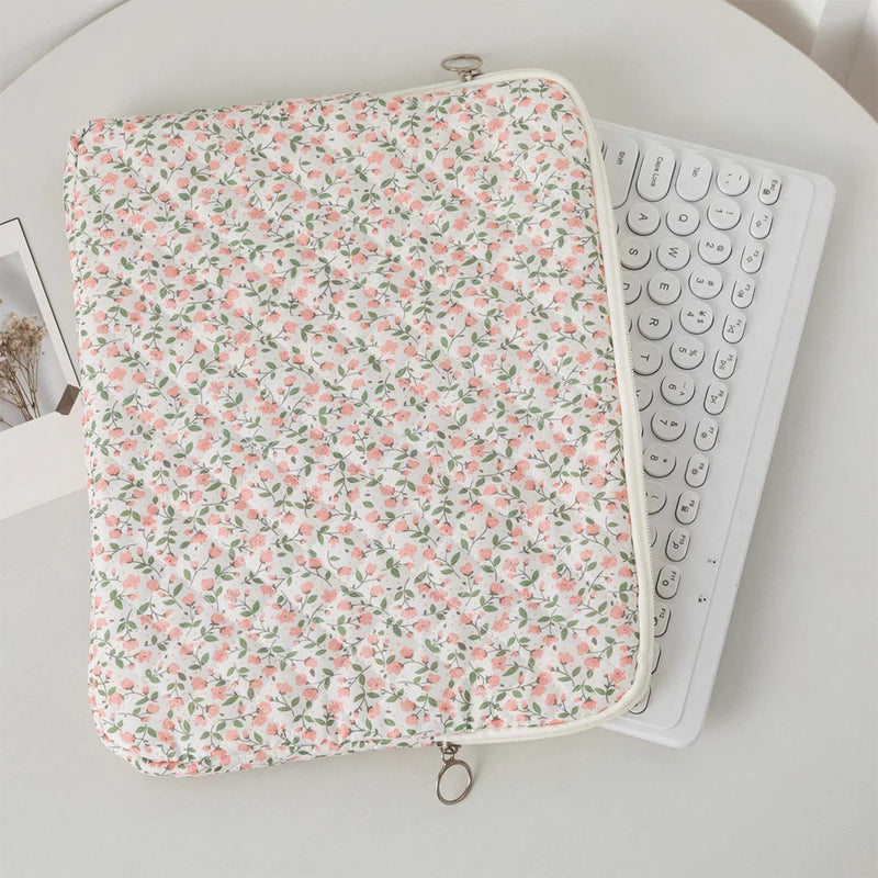 Quilted Laptop Sleeve Case Protective Cover For 11 To 15 Inch Laptops