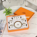 12pcs Espresso Cups Set Ceramic Coffee Tea Cups With Plates And Handles