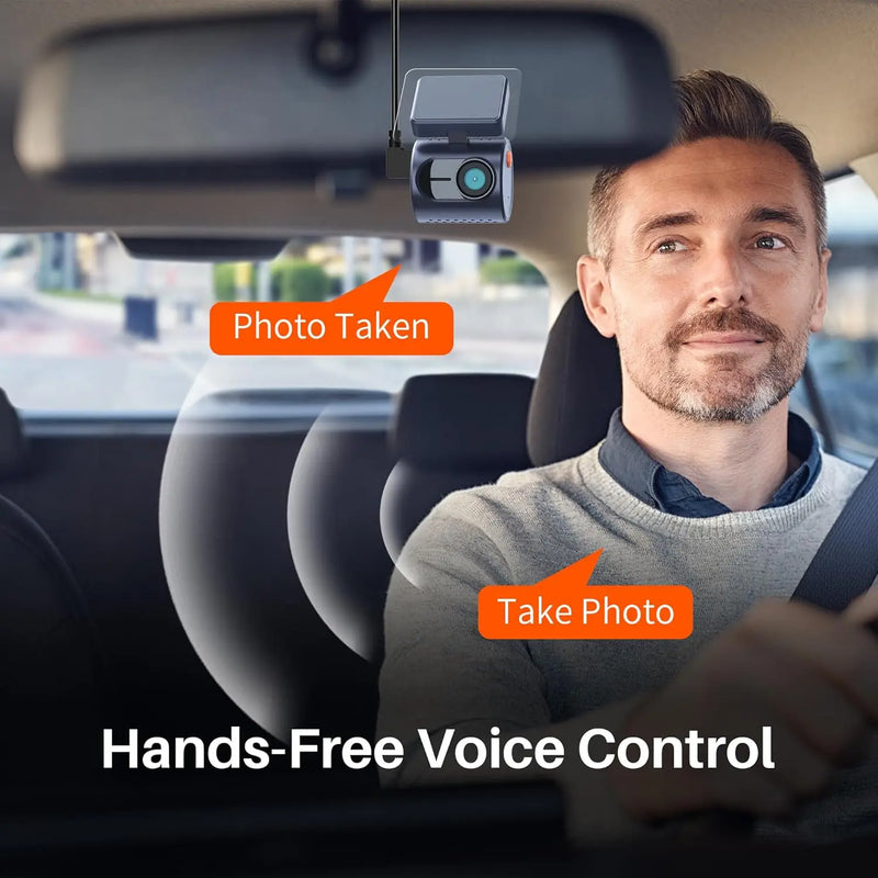 Dash Camera For Cars Transparent Display Voice Control Night Vision QHD