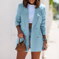 Women's Winter Jacket Plus Size Long Sleeve Double Breasted Coat