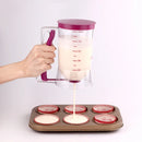 900mL Pancake Batter Dispenser With Measuring Labels For Baking