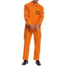 Prisoner Cosplay Costume Orange Jumpsuit Adult Men Prison Uniform