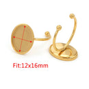 10pcs Adjustable Stainless Steel Ring Settings Blank Base For Jewelry